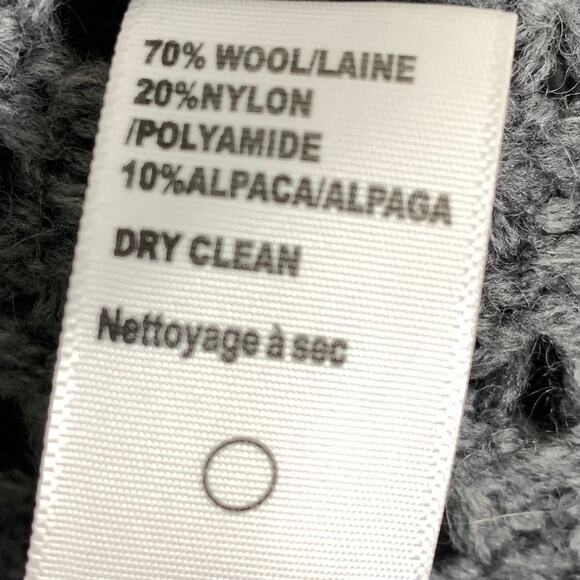 James Perse Open Knit Marina Cowl Neck Sweater Wool Alpaca Blend Grey Size 2 - Picture 6 of 10